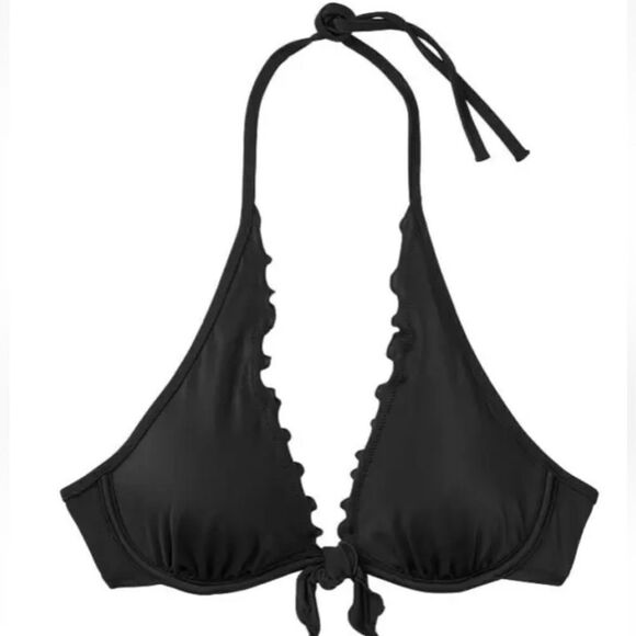 Victorias Secret Swim Capri Ruffle Bikini top Removable Push Up & Bottoms Set - Picture 4 of 5